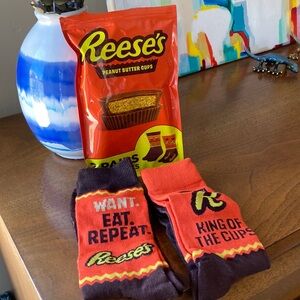 Men's Brown and Orange Socks